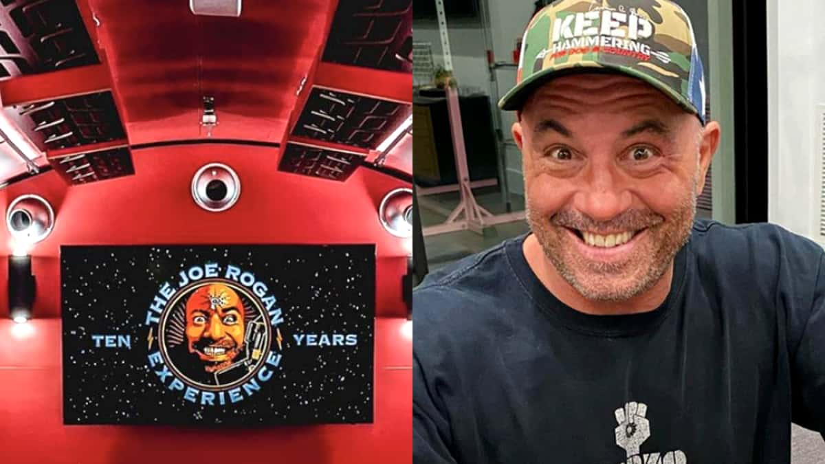 Joe Rogan and his podcast studio