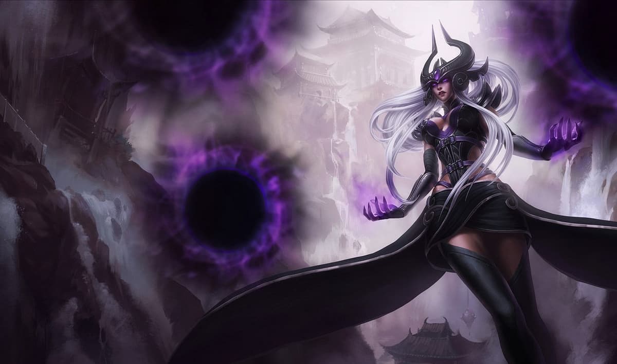 Syndra splash art in League of Legends