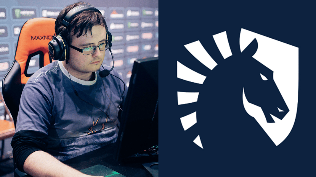 CSGO player grim and Team liquid Logo