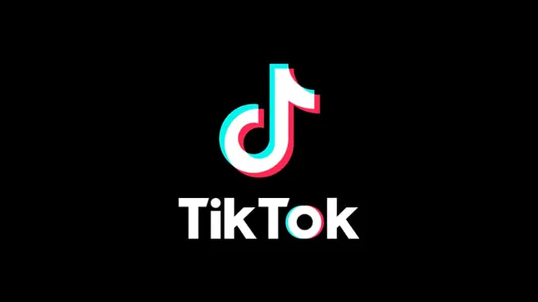 TikTok logo on a black bakground