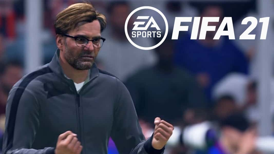 Jurgen Klopp celebrating in FIFA