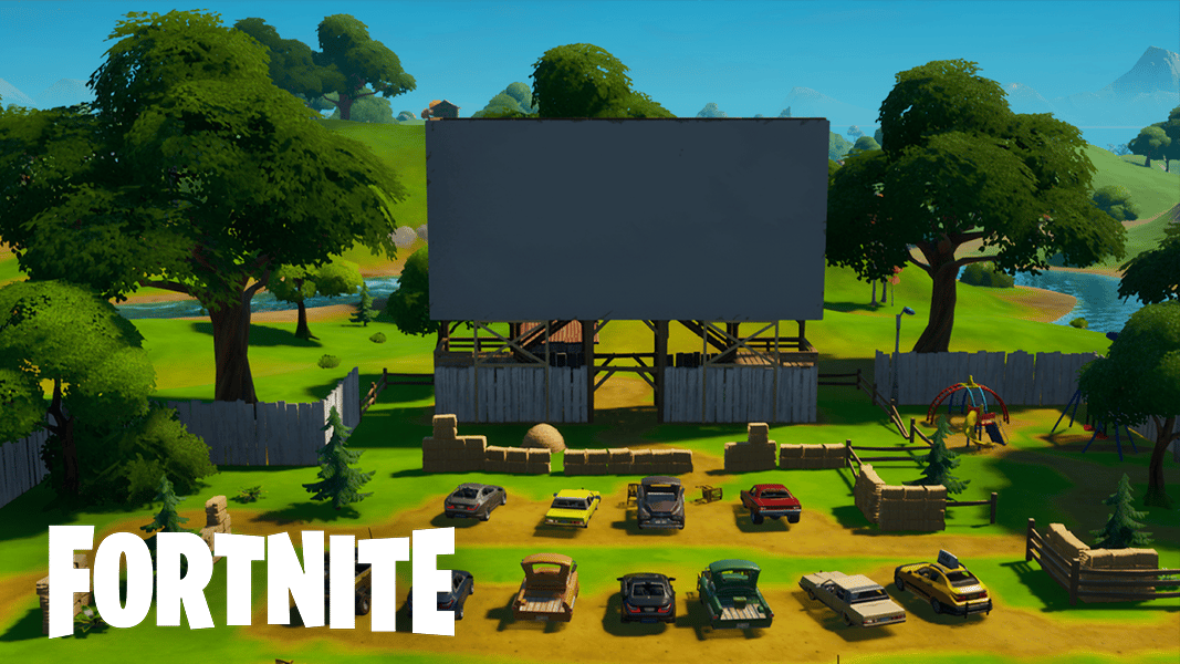 drive-in movie theater in fortnite