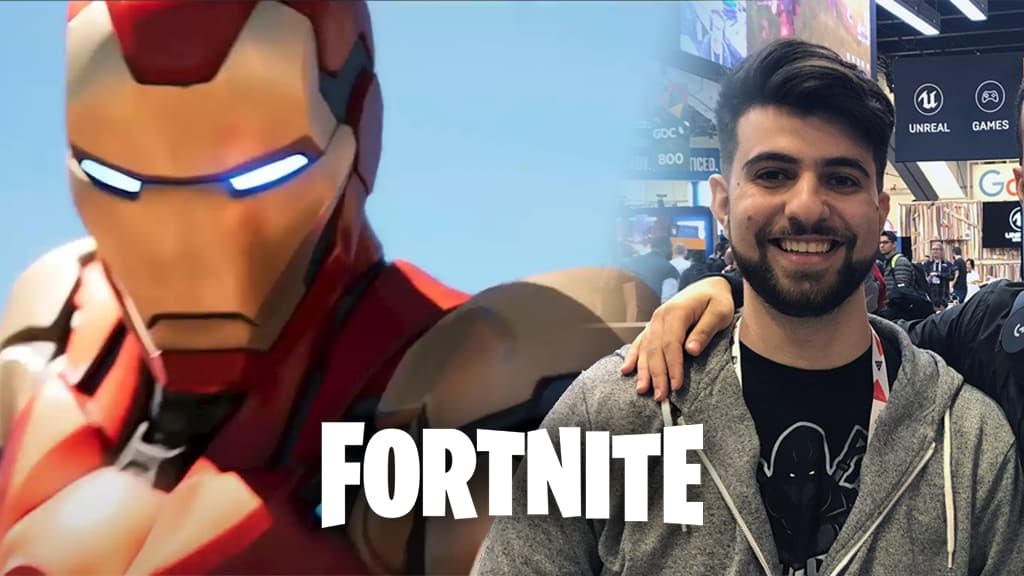 Iron Man in Fortnite next to SypherPK