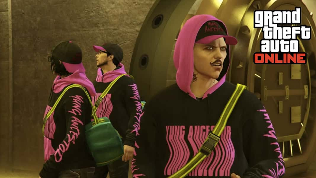 GTA online characters inside the casino vault