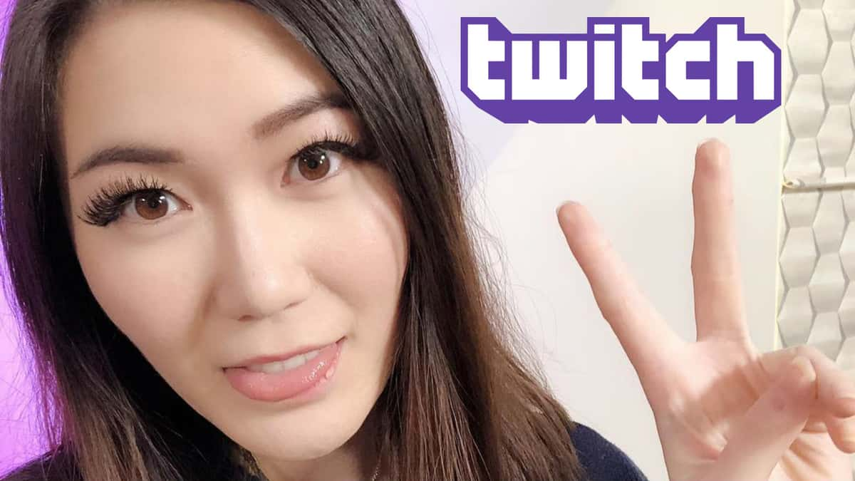 Twitch streamer Hafu with Twitch logo