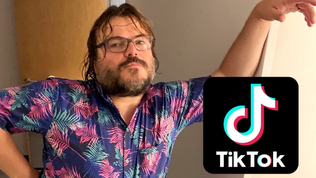 Jack Black next to the TikTok logo