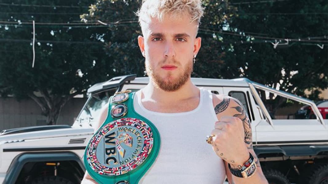 Jake Paul with WBC belt