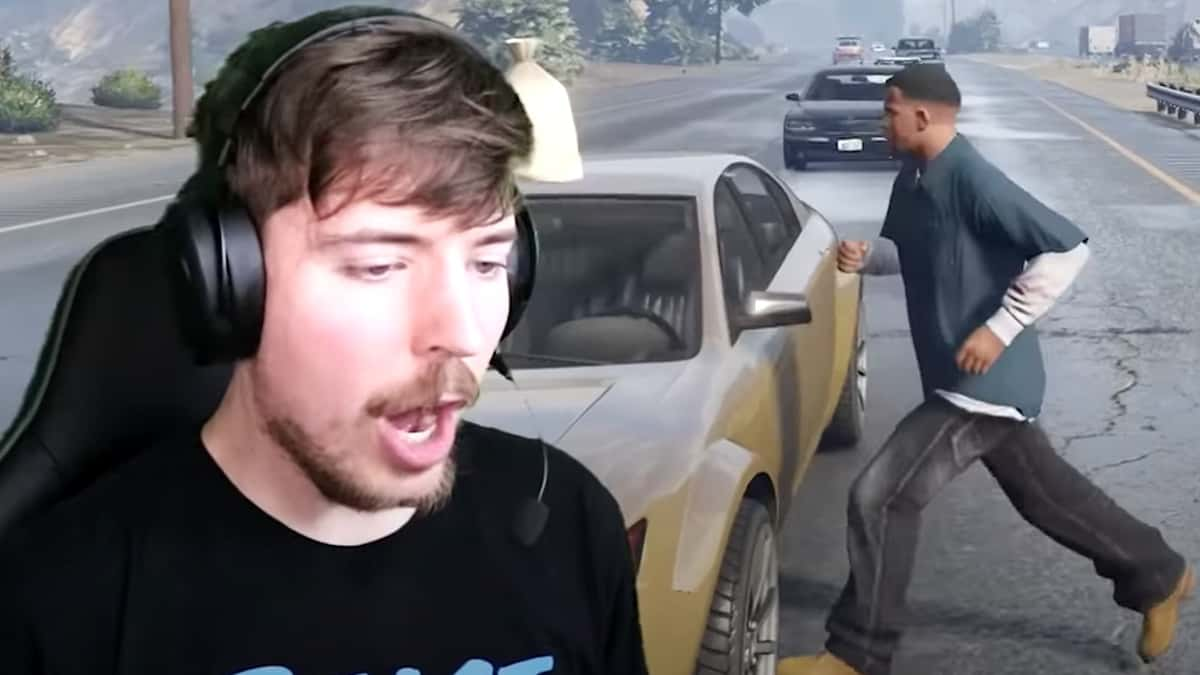 Mr Beast installs chaos mod on GTA V