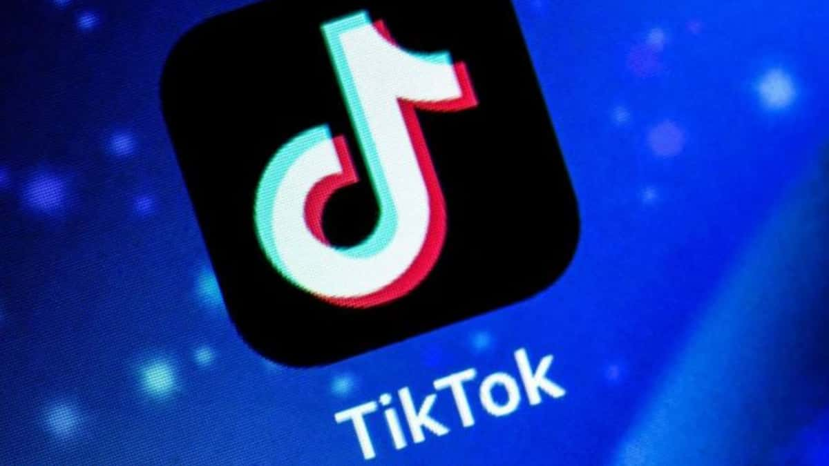 TikTok logo on a cell phone.