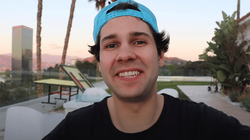 David Dobrik speaks to the camera.