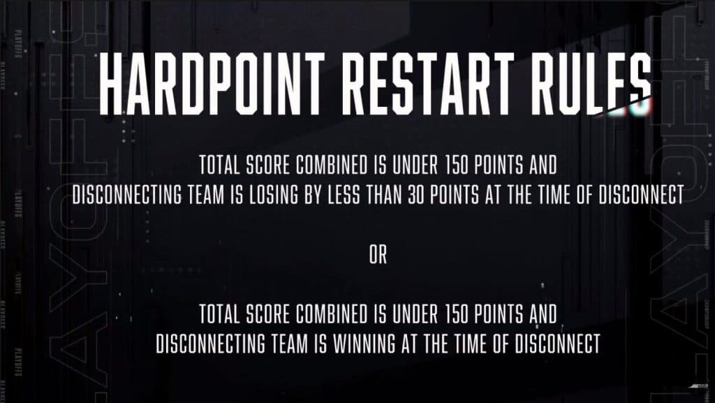 CDL Hardpoint restart rules