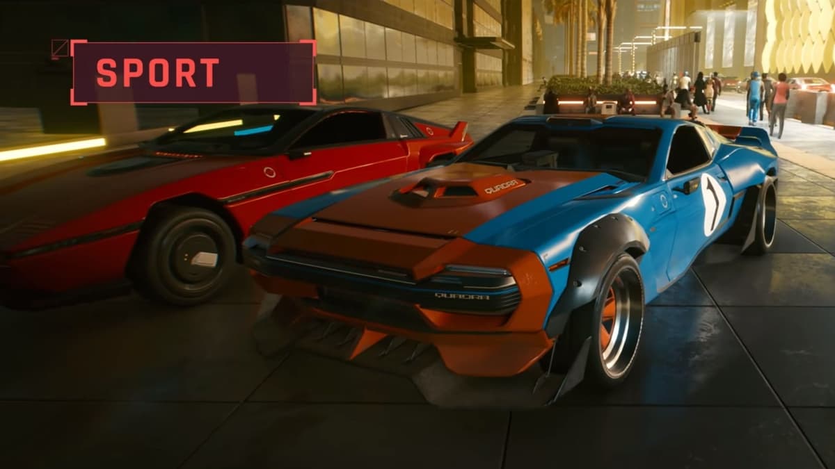 Sports cars in Cyberpunk 2077