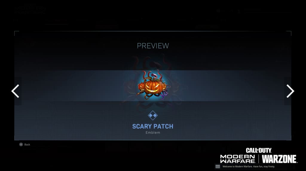 Warzone Trick or Treat reward