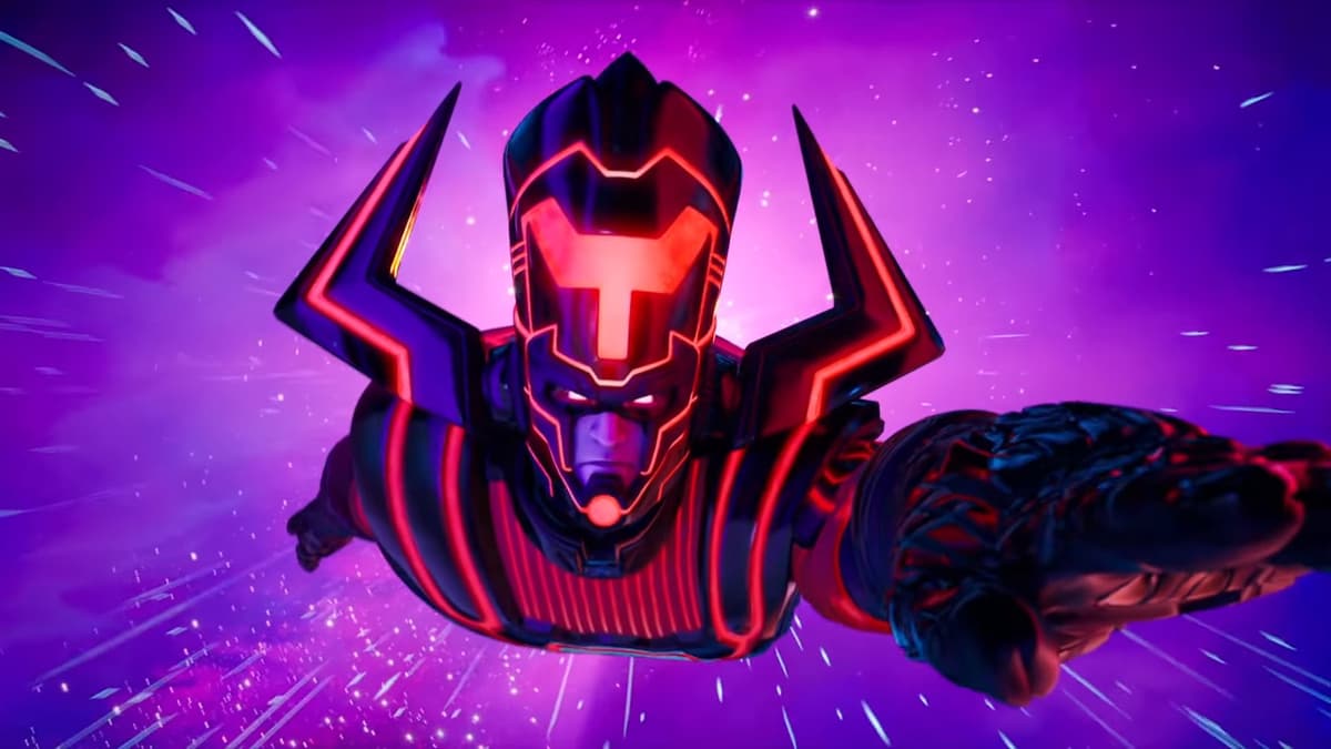 Galactus flying towards the screen in Fortnite