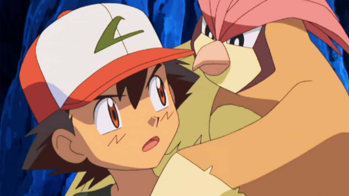 ash with pigeot pokemon