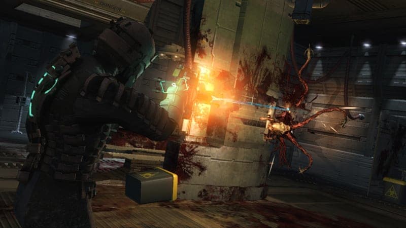 Shooting aliens in Dead Space