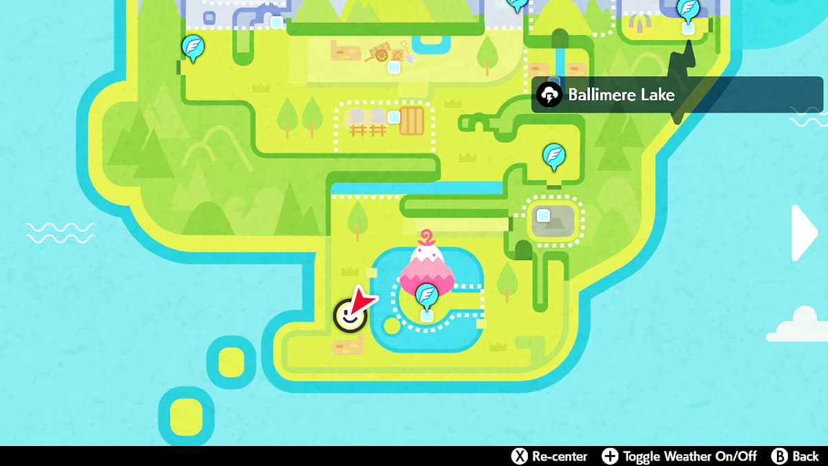 ballimere lake map pokemon sword shield