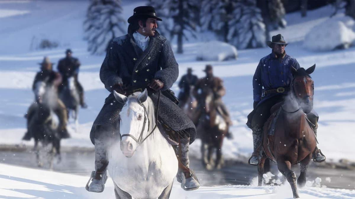 Dutch in Red Dead Redemption 2 on horseback