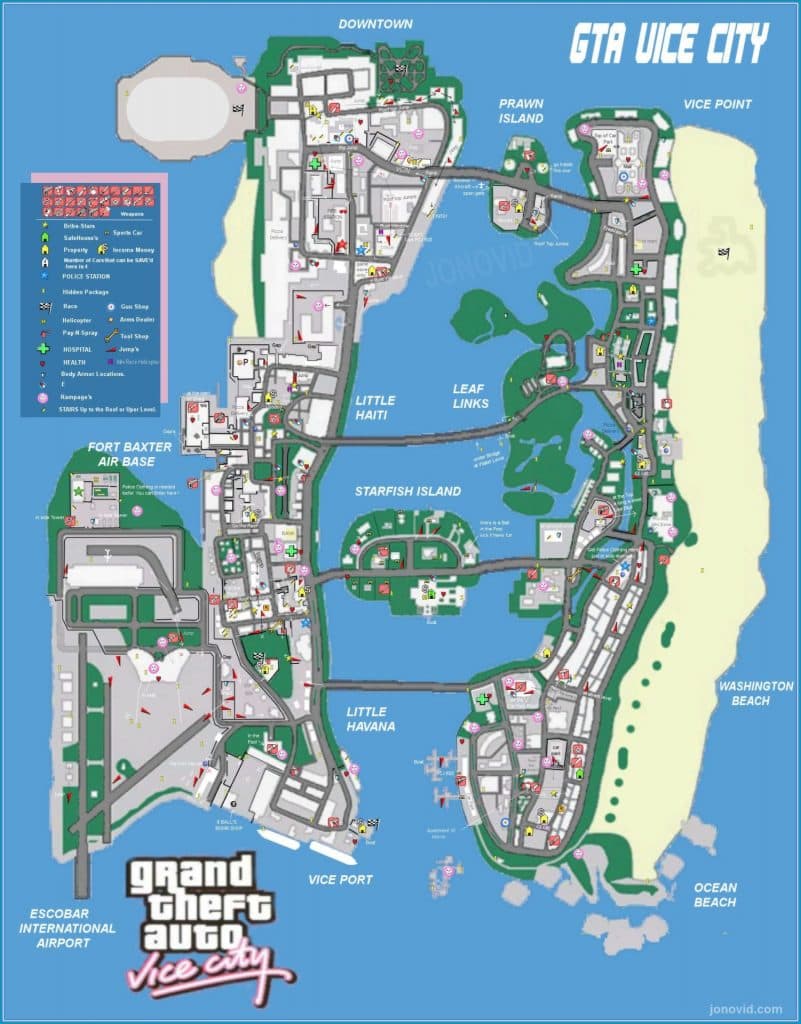 GTA Vice City Map