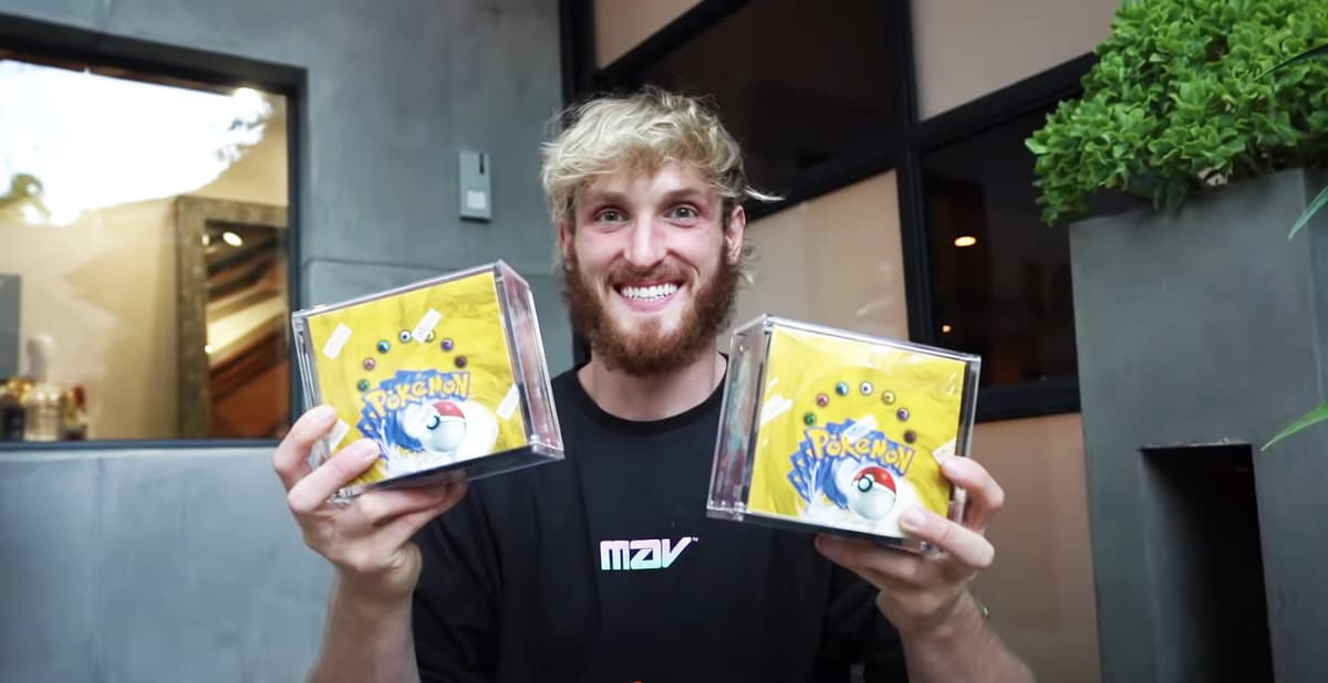 logan paul with pokemon cards