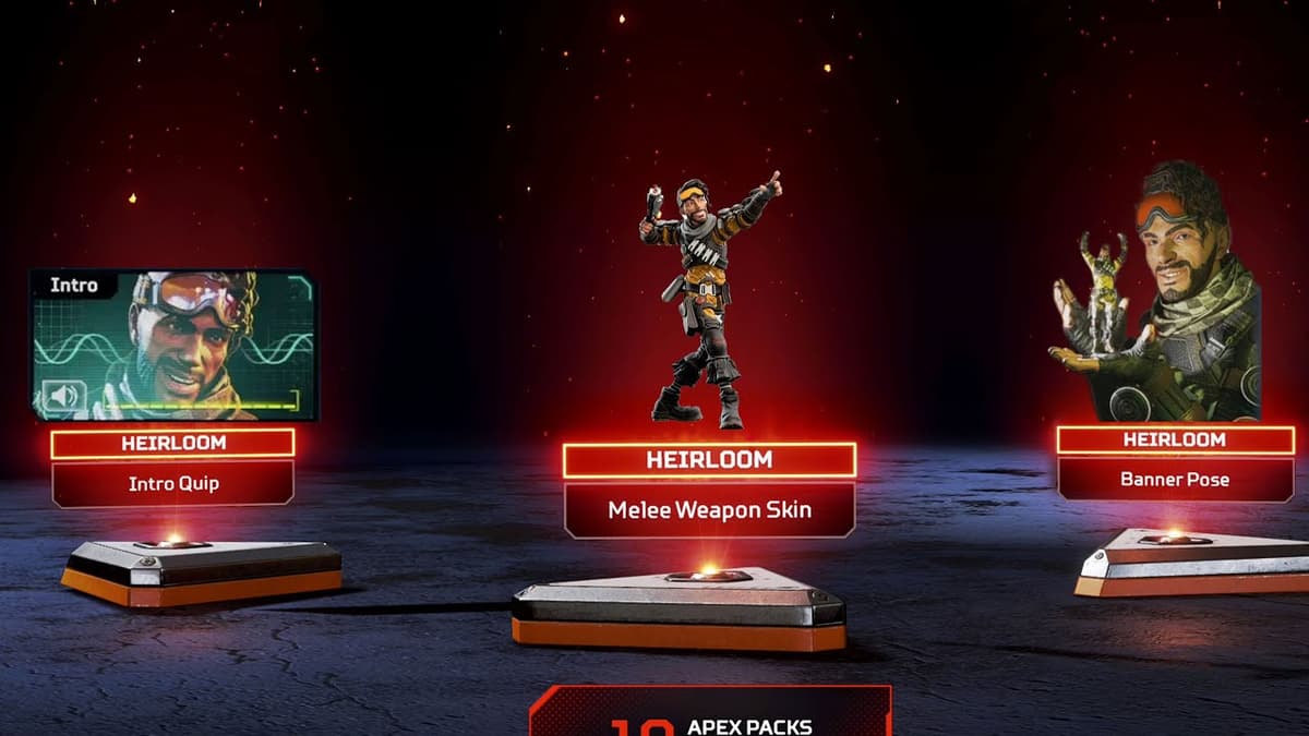 Mirage's Heirloom pack in Apex Legends