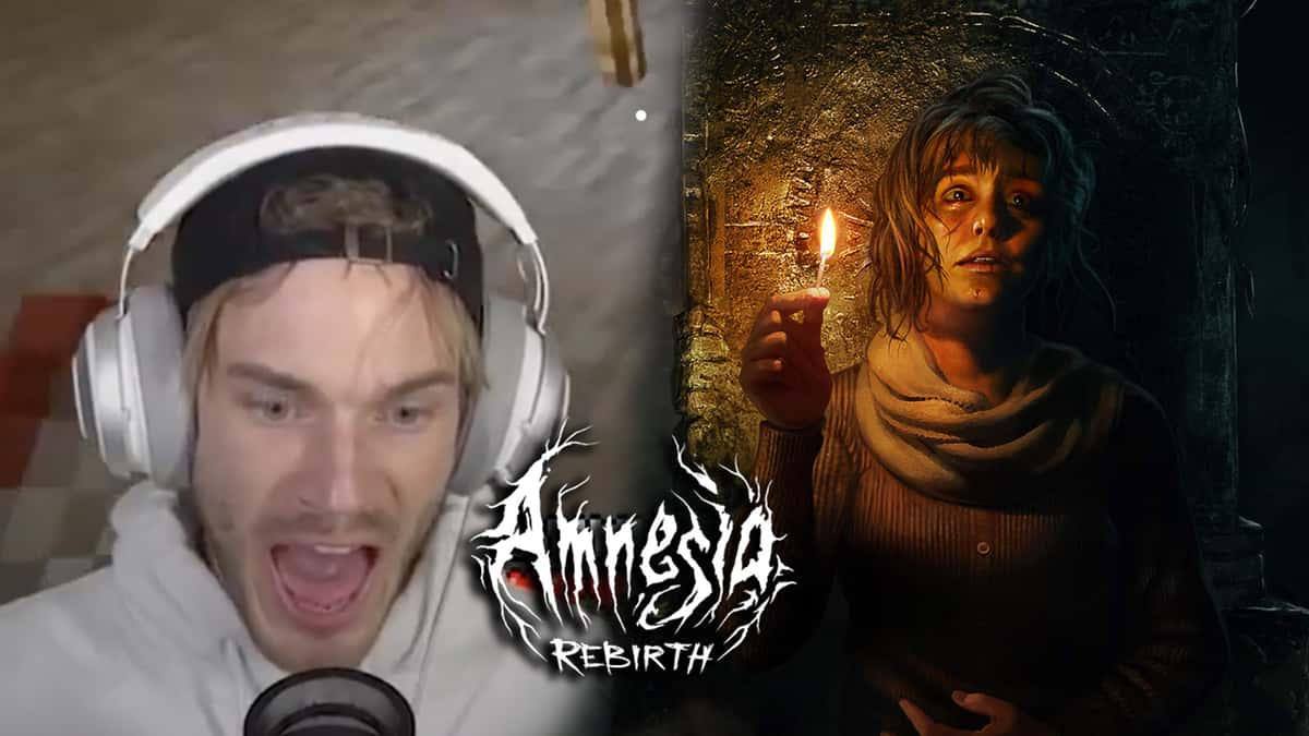 pewdiepie being scared amnesia