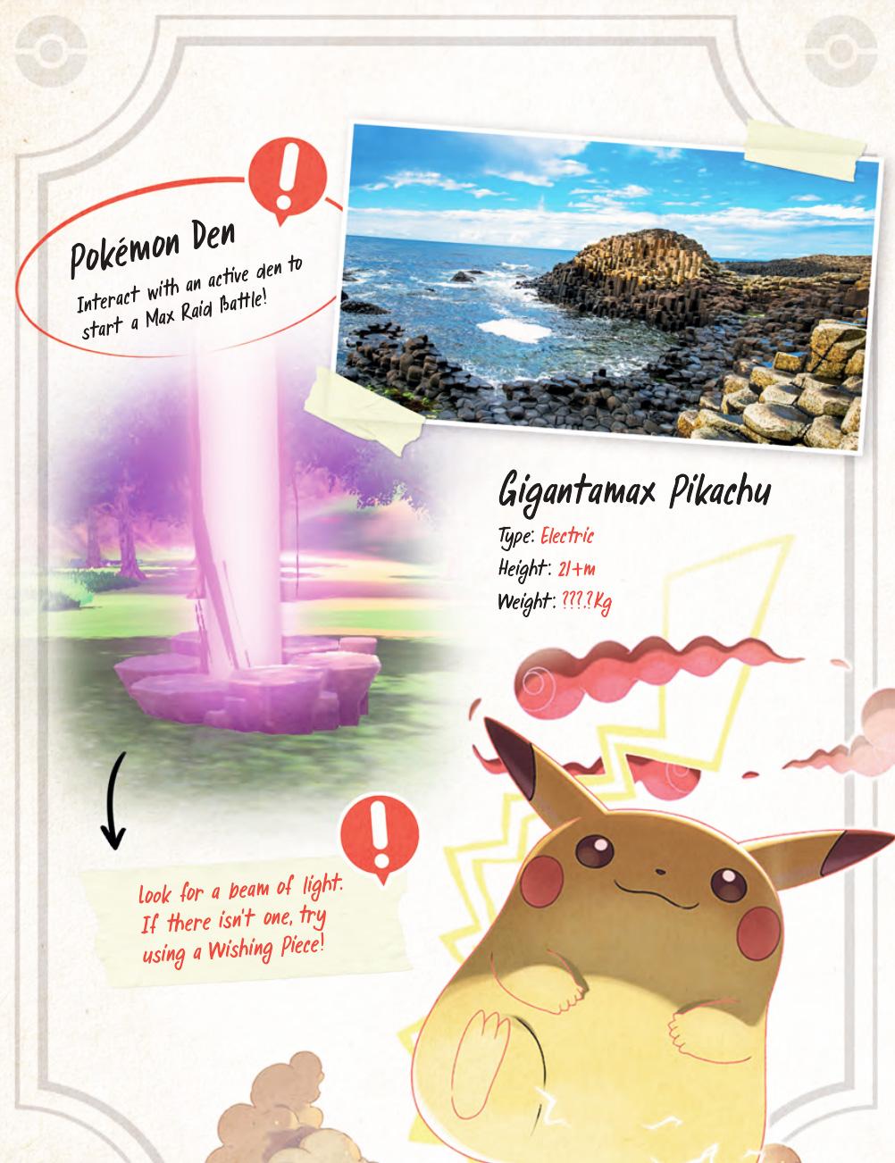 pokemon sword & shield galar book raid den page