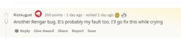 Riot dev responds to reddit comment