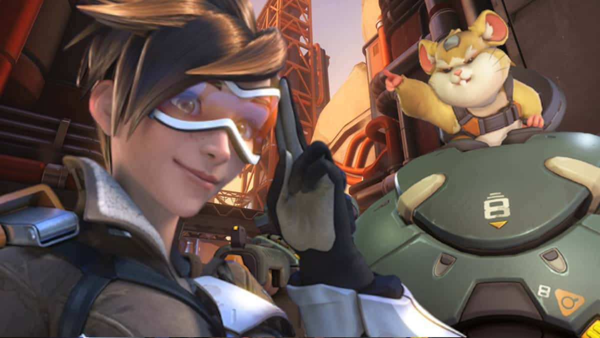 Tracer and Wrecking Ball in Overwatch