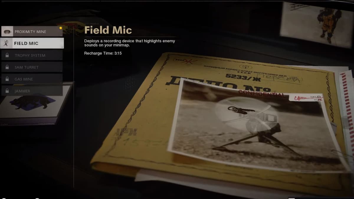 field mic in black ops cold war