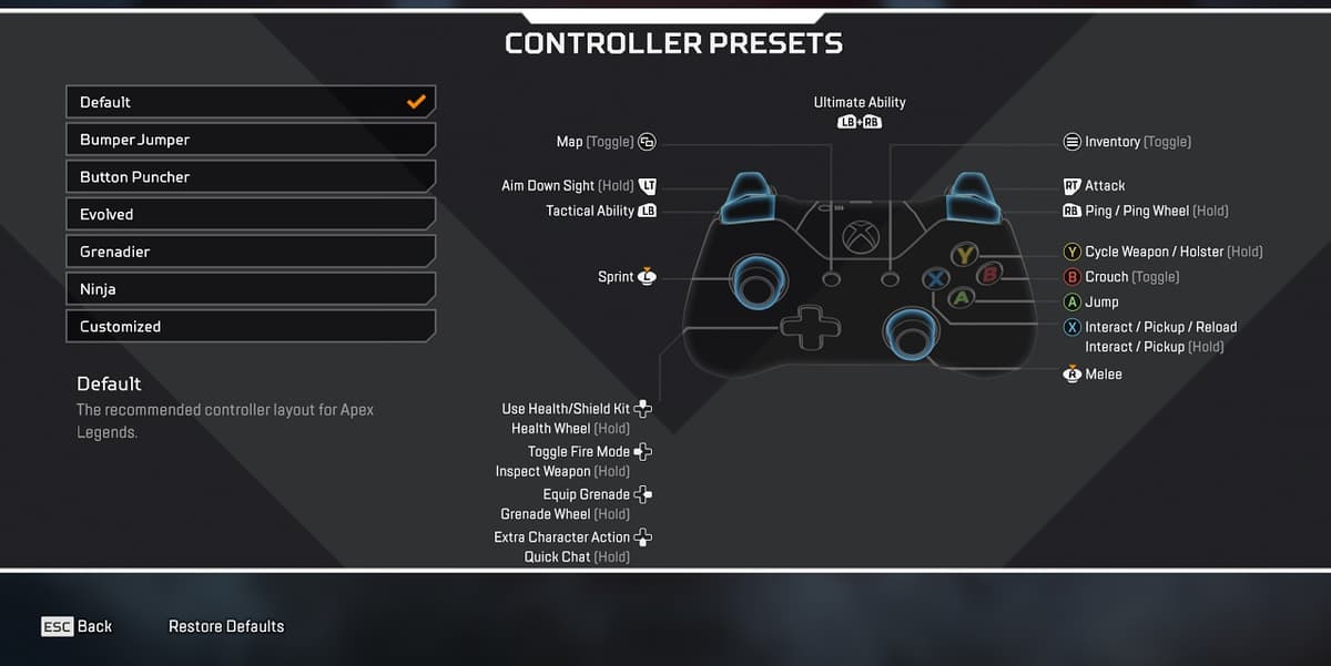 Apex Legends Controller Settings