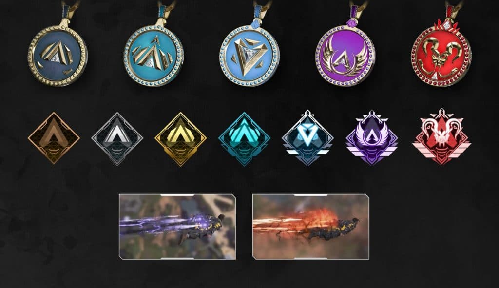 Apex Legends Season 8 Ranked Rewards Badges Dive Trails