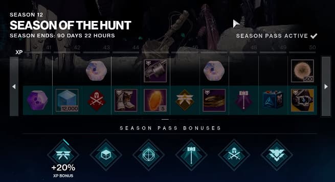 Destiny 2 Season of the Hunt Season Pass