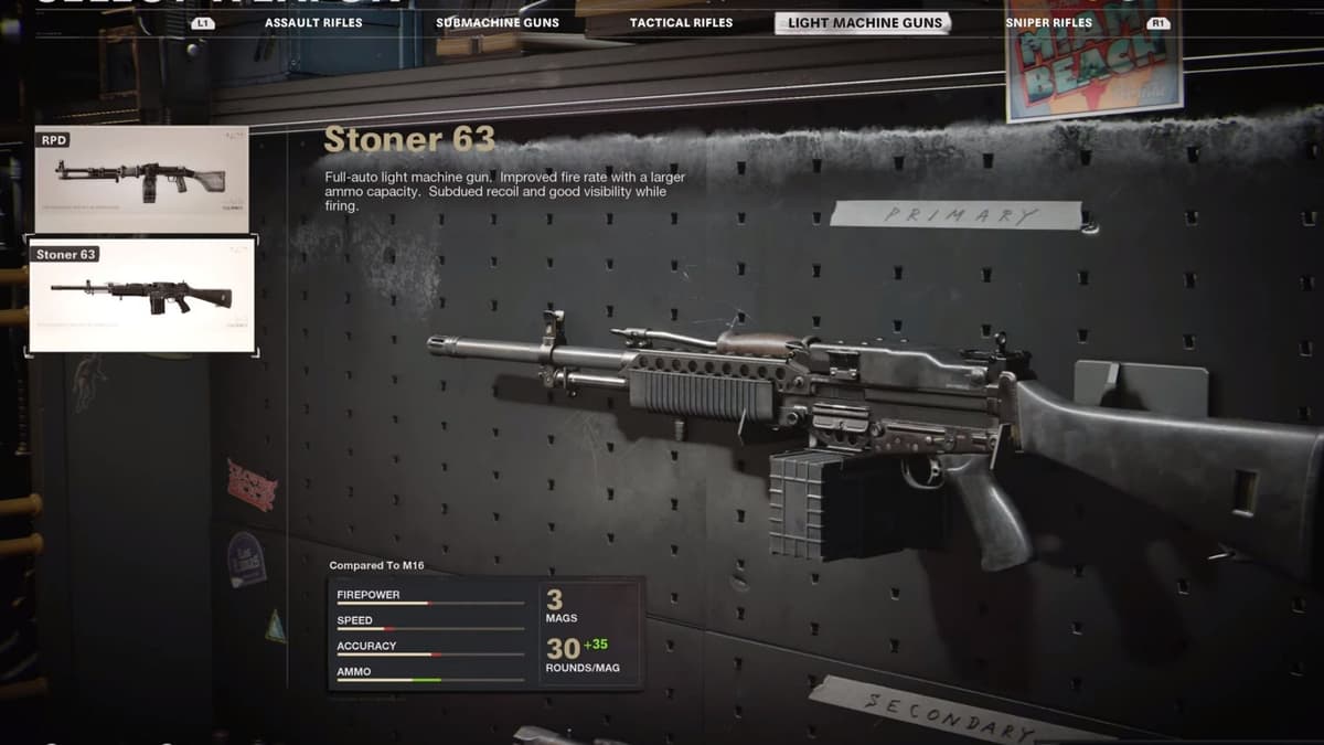 stoner 63 in cod black ops cold war