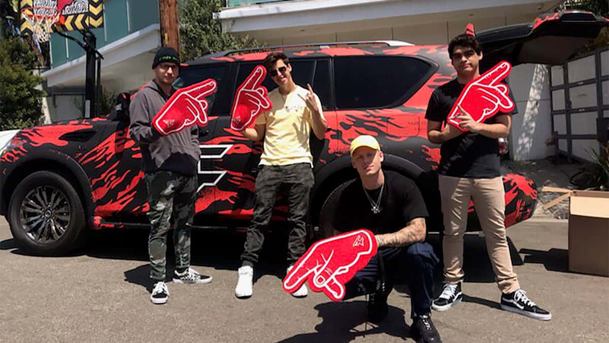 FaZe Clan with Car