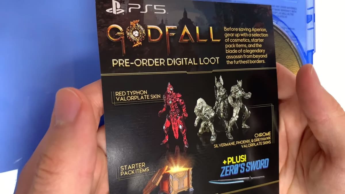 godfall pre-order zero borderlands content