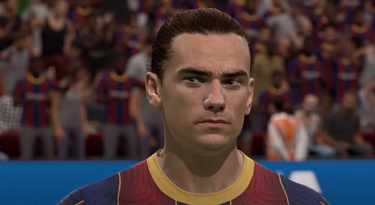 Antoine Griezmann in fifa 21 playing for Barcelona