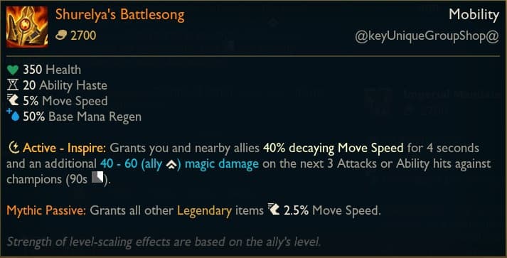 Shurelyas Battlesong in League of Legends