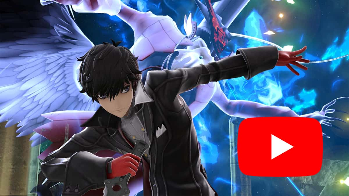 Joker in Smash Ultimate with YouTube Logo