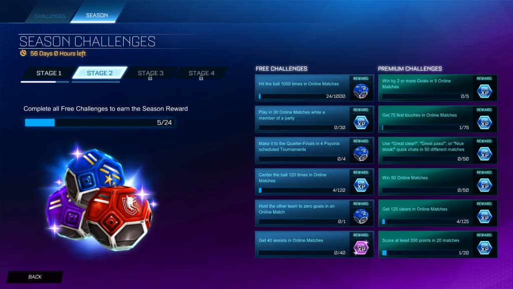 Rocket League Season 1 Tournament Challenges