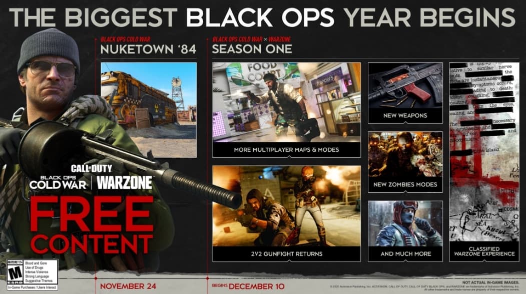 black ops cold war season 1 roadmap