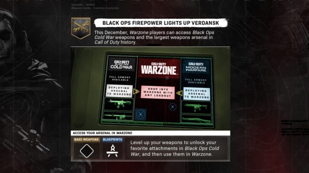 black ops cold war warzone integration loadouts weapons guns modern warfare