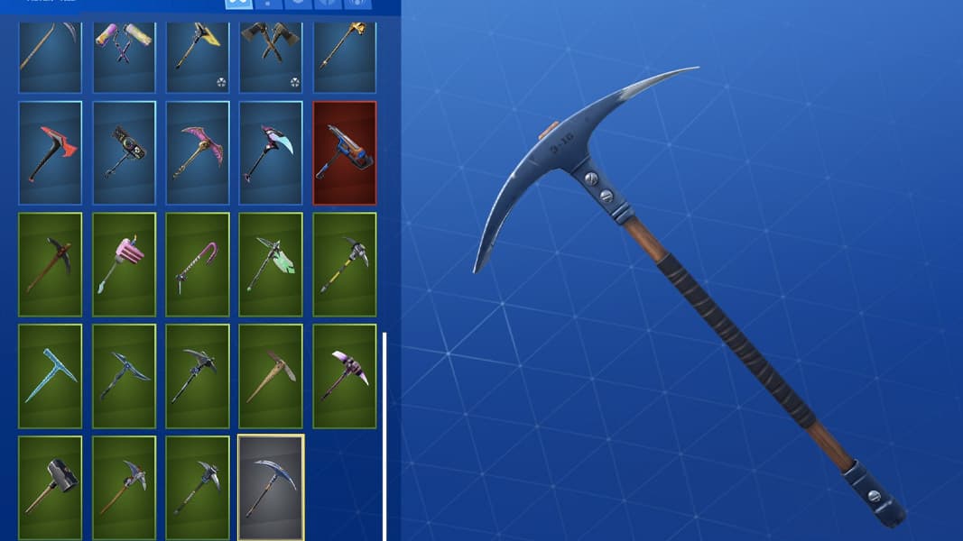 throwback fortnite pickaxe inside the item locker