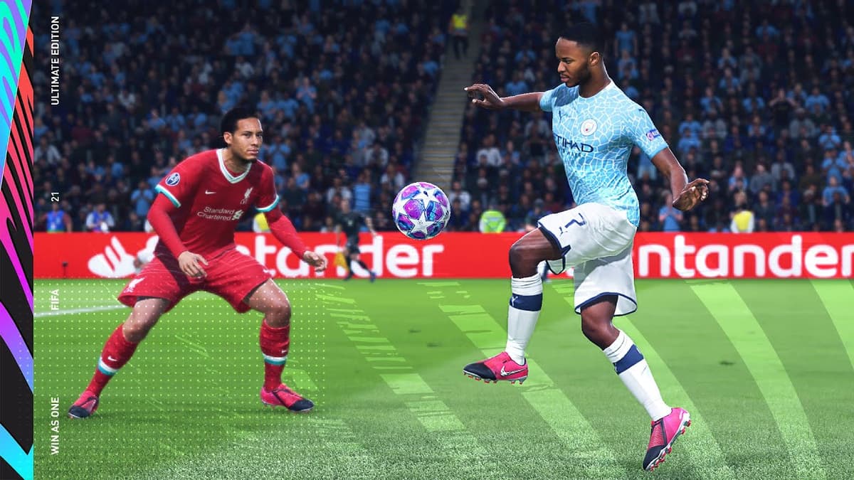 FIFA 21 next gen trailer screenshot Virgil Van Dijk and Raheem Sterling