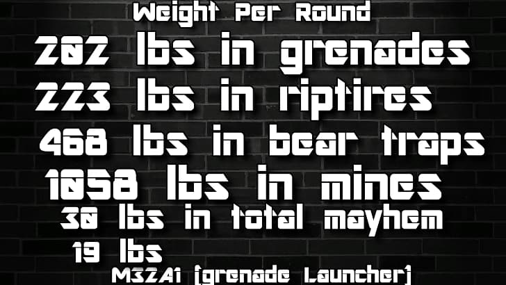 Junkrat equipment weight