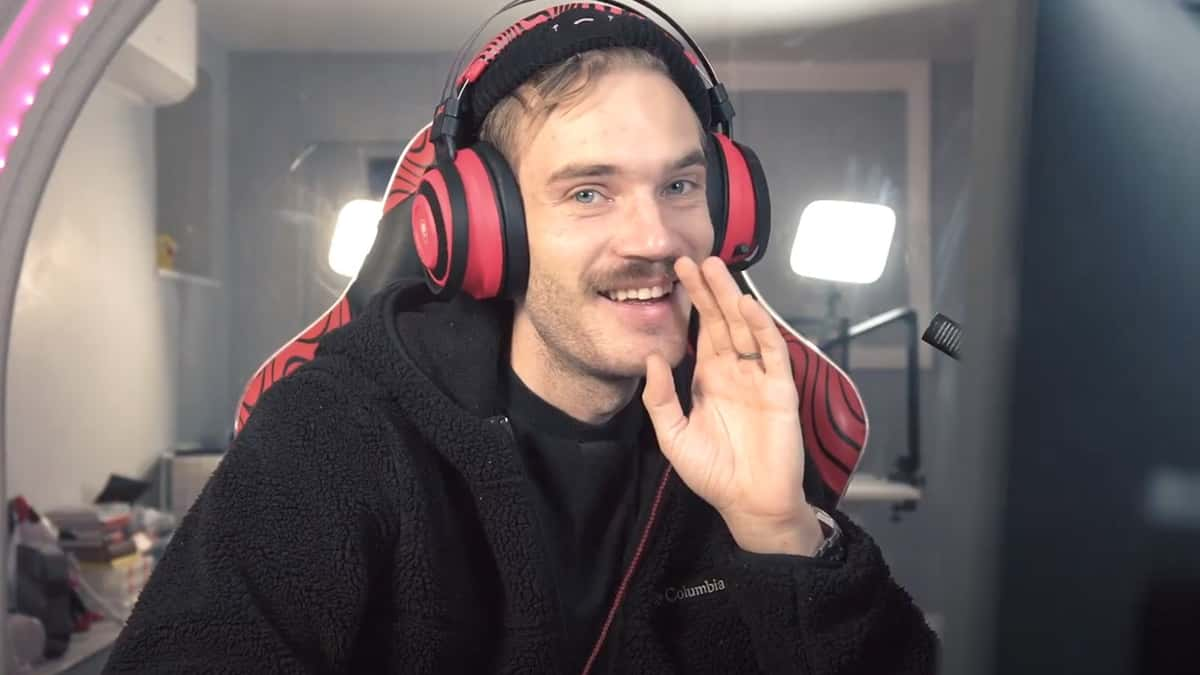 pewdiepie looking embarrassed