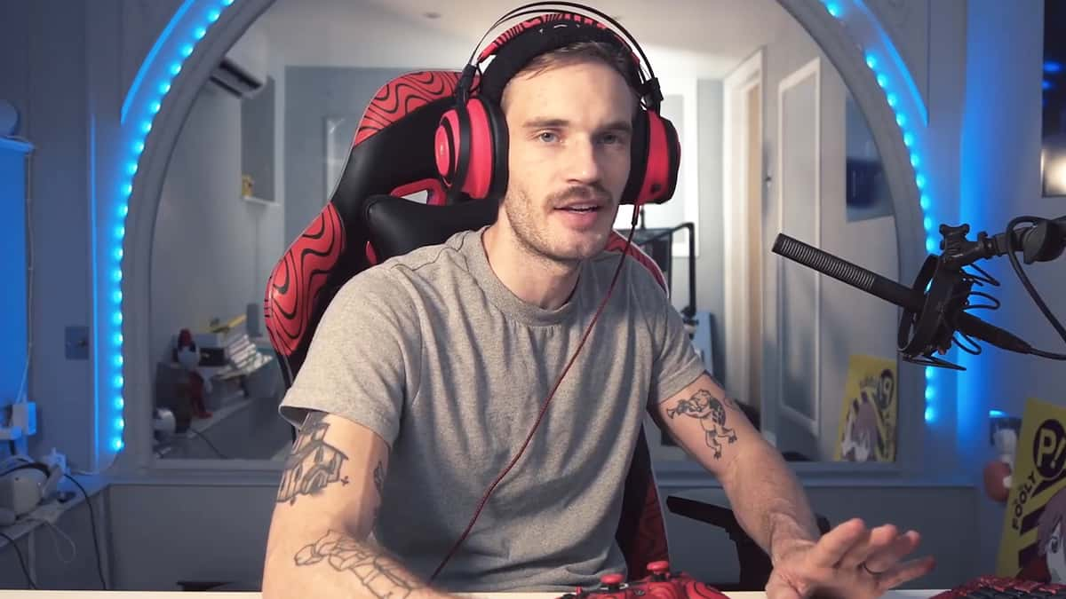 pewdiepie in front of PC