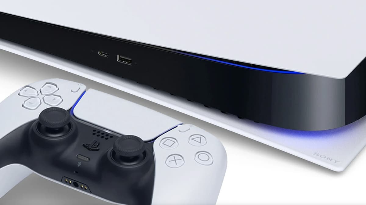 Screenshot of the PlayStation 5 console and dual sense controller. 