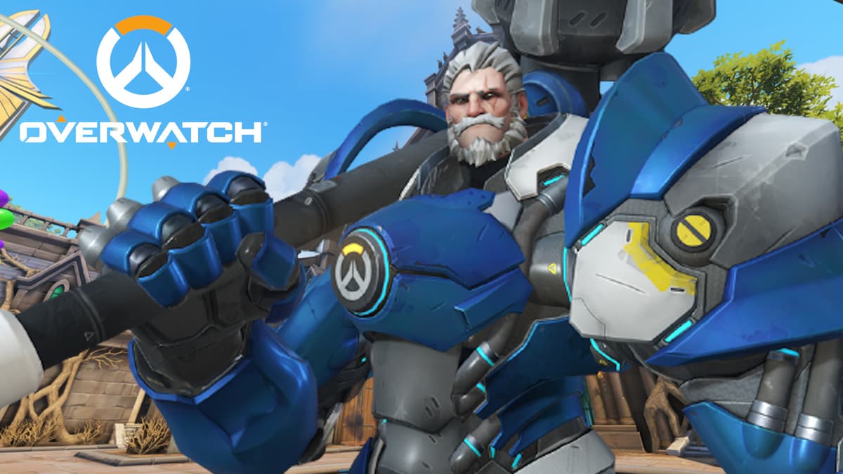 Reinhardt on Blizzard World in Overwatch