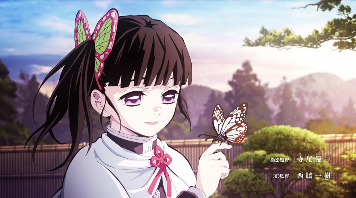 Screenshot of Kanao Tsuyuri in hit 2019 anime Demon Slayer.